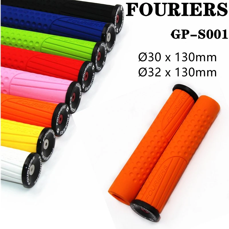 

Fouriers MTB bike bicycle Silicone Rubber Foam Handlebar Grips CNC Alloy Ends New Material