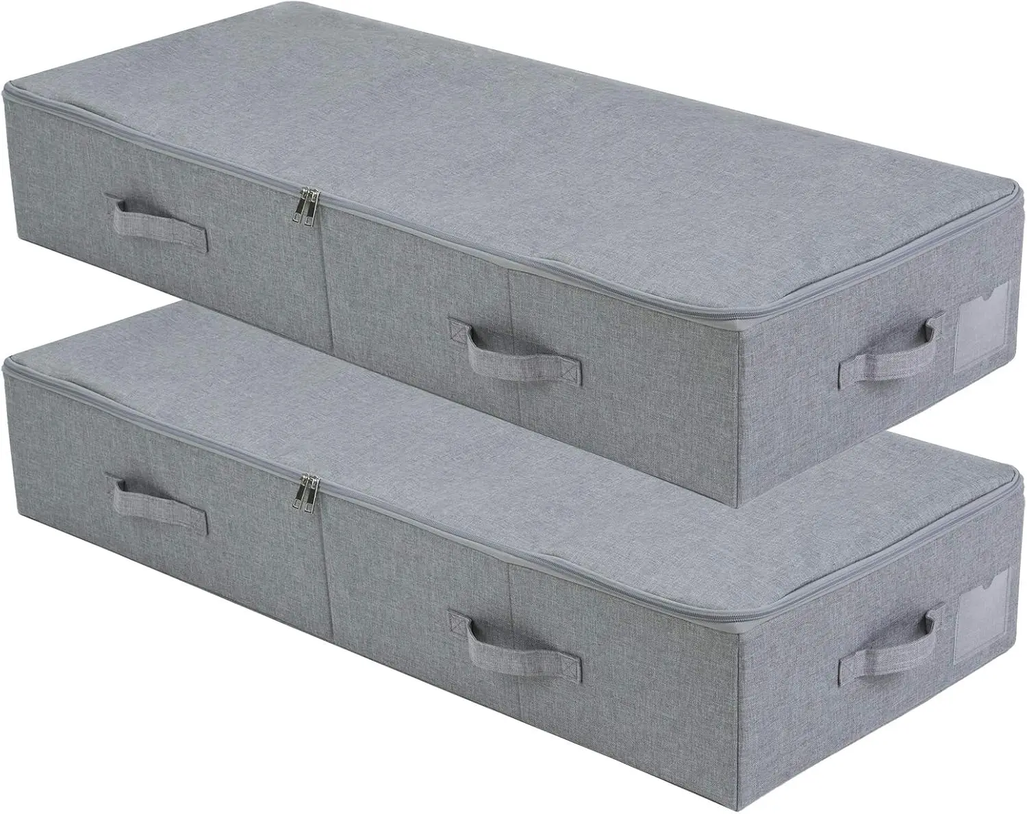 

Pa Of 2, 39.4 * 16.9 * 7"" Rigid Folding Under Bed Storage Organizer Containers For Shoes, Garment, Bedding Sheets,