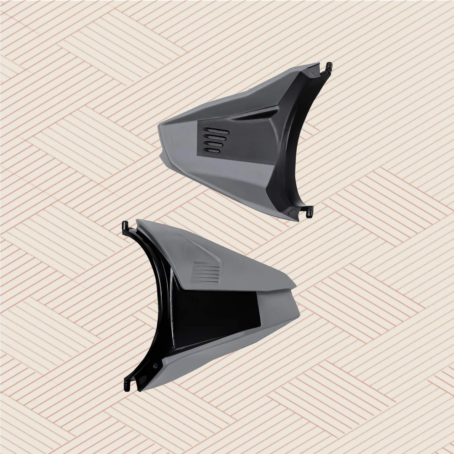 Two-tone Black and Grey‌ Rubber Decorations Protective Side Shields for Oakley Clifden OO9440 Sunglasses