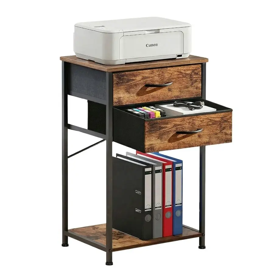 

Подставка для принтера для домашнего офиса, торцевой столик с тканевым ящиком, тумбочка для спальни, усилитель для гостиной, небольшой приставной столик для дивана с