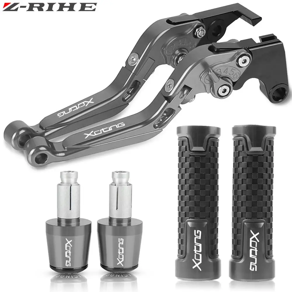 For KYMCO XCITING 250 300 400 500 ALLYEARS 2021 2020 2019 2018 2017 Motorcycle CNC Brake Clutch Levers Handle Bar Grip Ends Plug