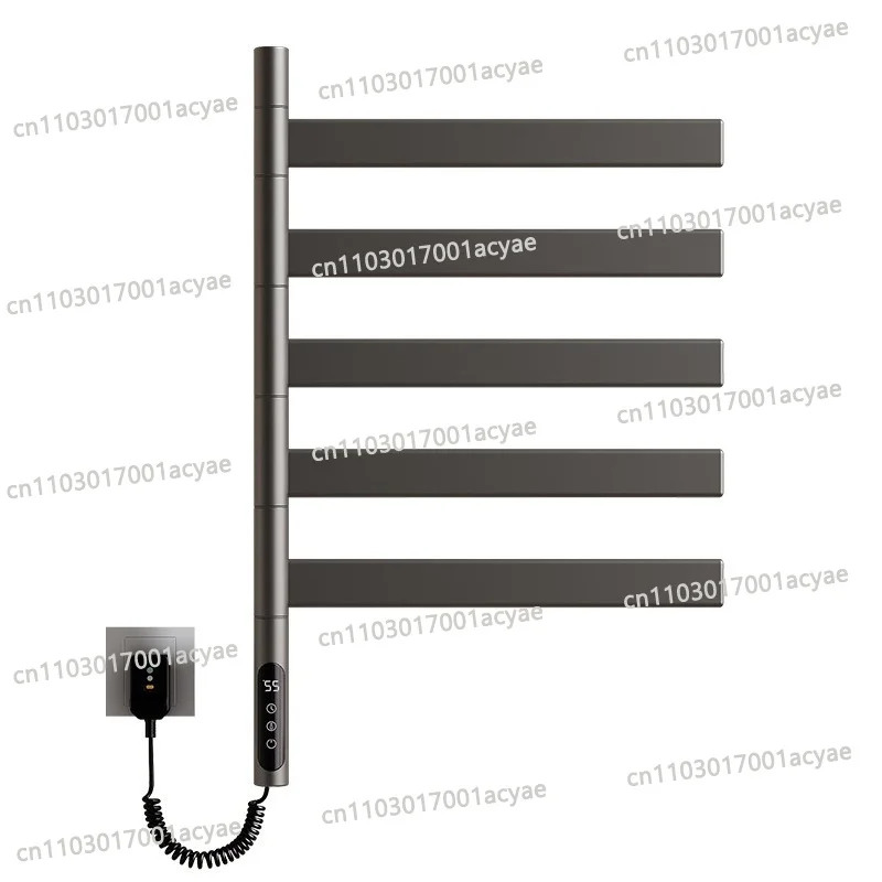 Intelligent constant temperature electric heating drying shelf, rotating electric towel rack, household bathroom, kitchen