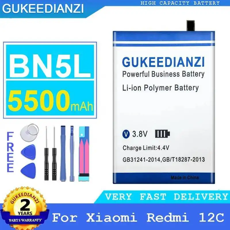 

5500Mah Long-Lasting For Xiaomi Redmi 12C Mobile Phone Battery BN5L