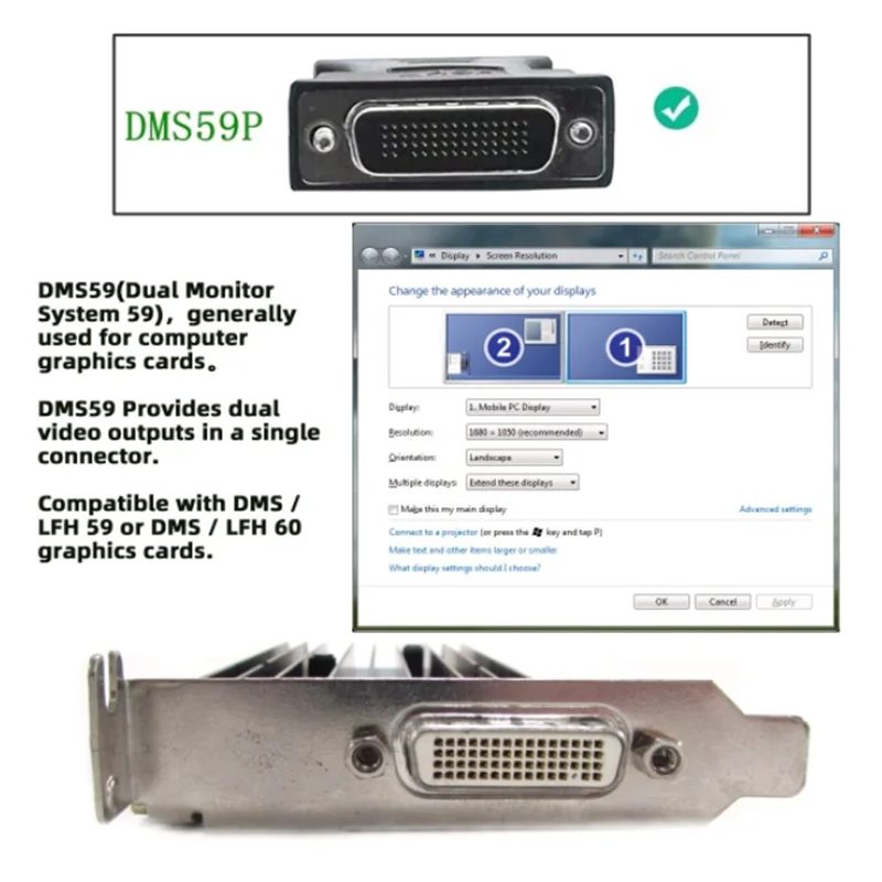 30 سنتيمتر DMS-59 59 دبوس إلى 2 VGA ذكر إلى أنثى Y الفاصل فيديو مهائي كابلات للكمبيوتر المضيف بطاقة الرسومات كابل الفيديو المزدوج