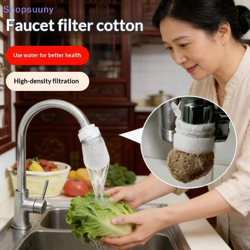 [SU]Water Tap Faucet Filter Cotton Prevents Splashing Removes Sand Filters Tap Water For Sink Easy Installation Solution[SU]