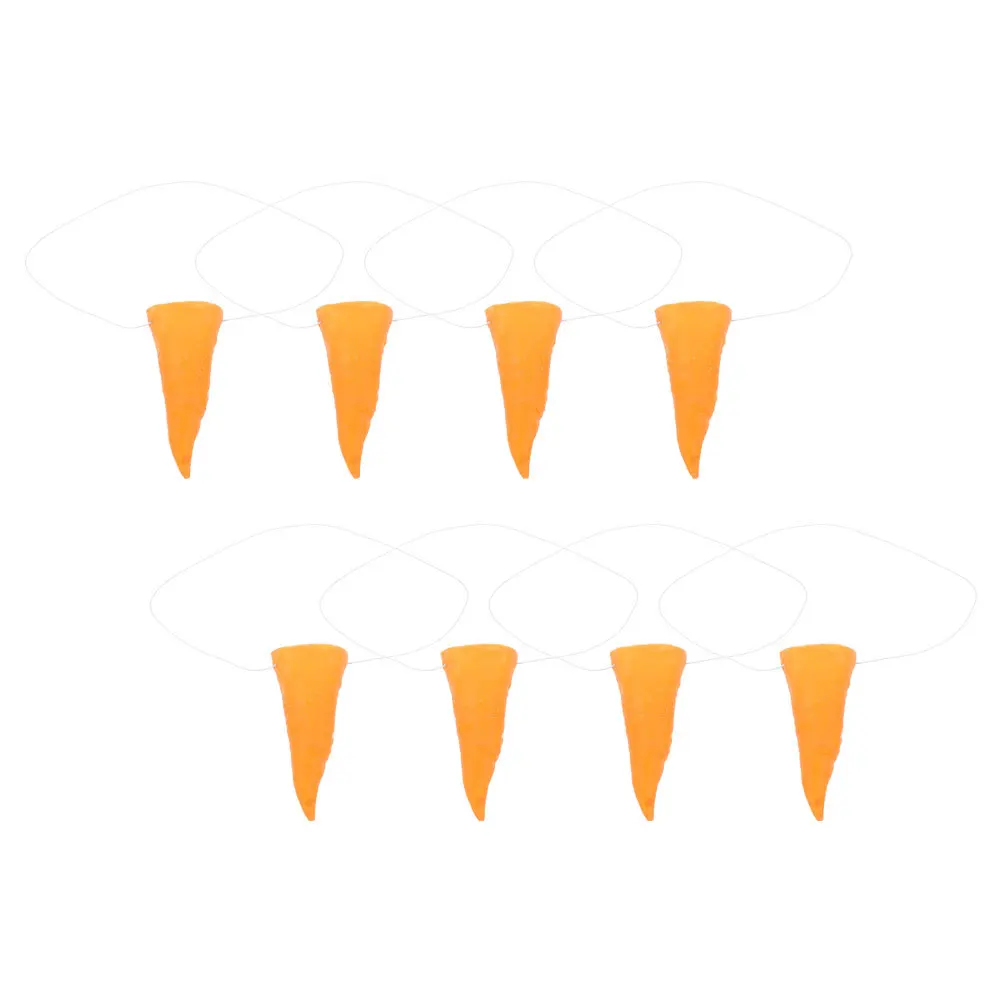 

8 шт., костюм с морковным носом, виниловый рождественский нос снеговика для ведьмы, клоуна, вечерние аксессуары для косплея, аксессуары для карнавальной вечеринки