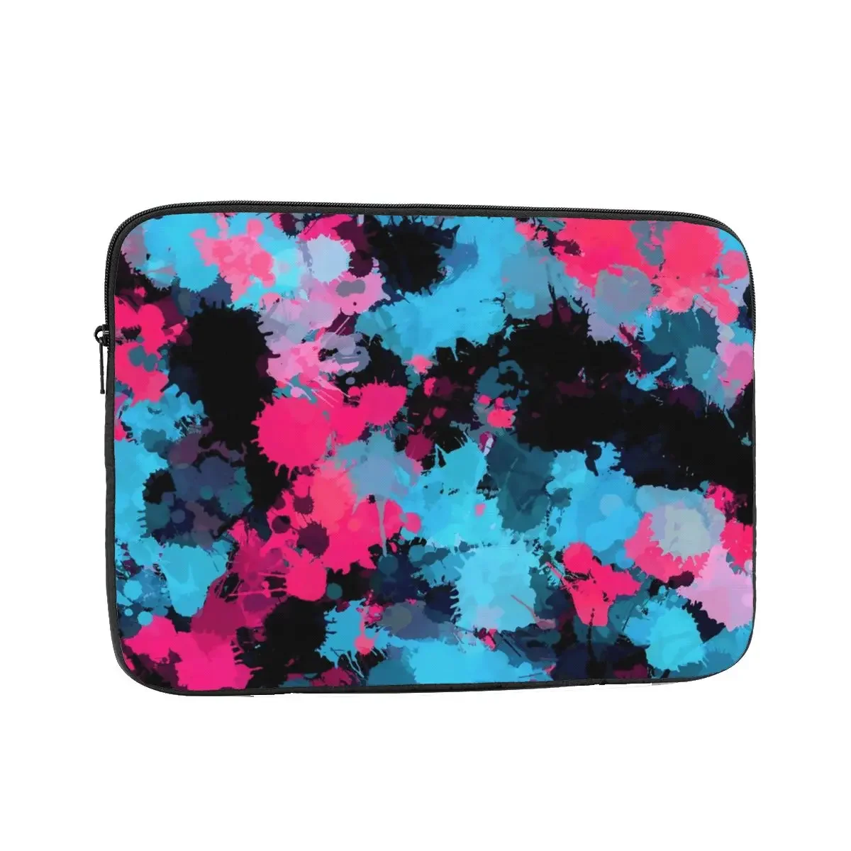 Laptop Notebook Sleeve Cover Bag Pink And Blue Paint Splatter Camouflage Computer Bag Sleeve Camo Shockproof Case Bag