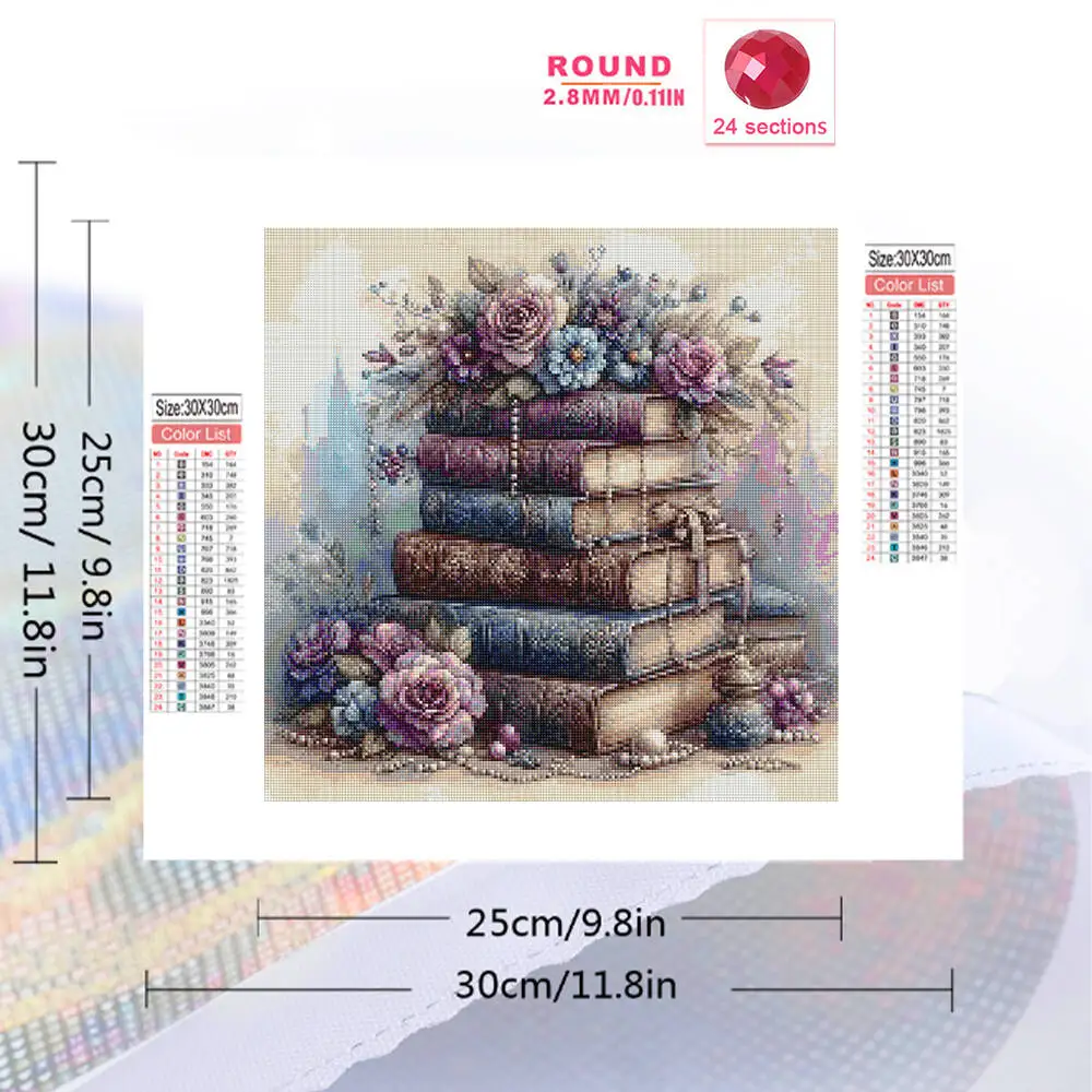 Evershine 5D Diamond Painting Book Cross Stitch Diamond Mosaic Rose Rhinestones Embroidery Flower New Arrival Decor For Home