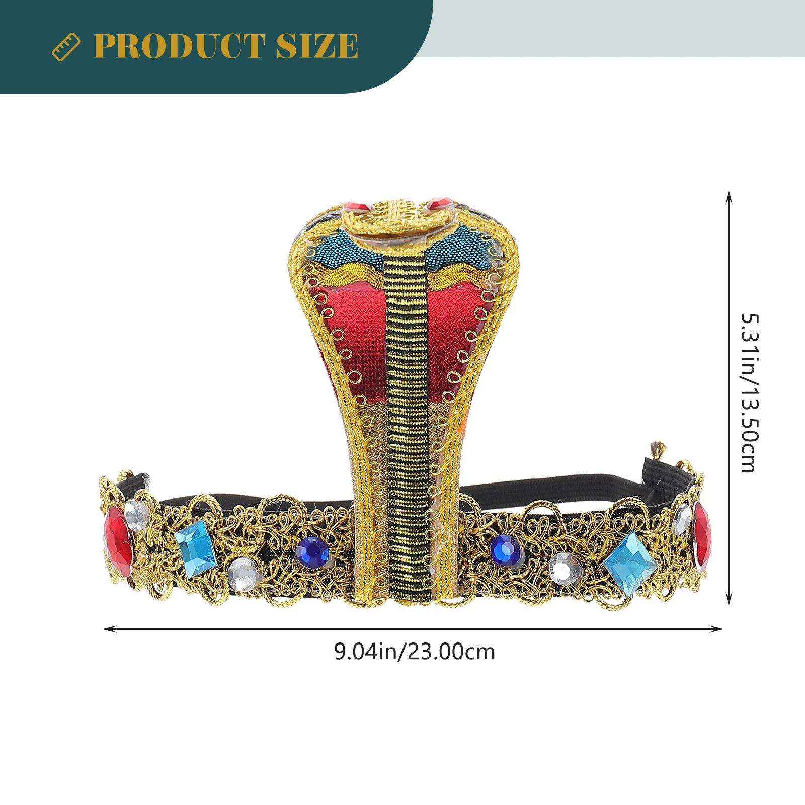 1 conjunto de faixa de cabelo com design de cobra, acessórios de fantasia egípcia para festival, performance de palco, suprimentos de cosplay, decoração reutilizável