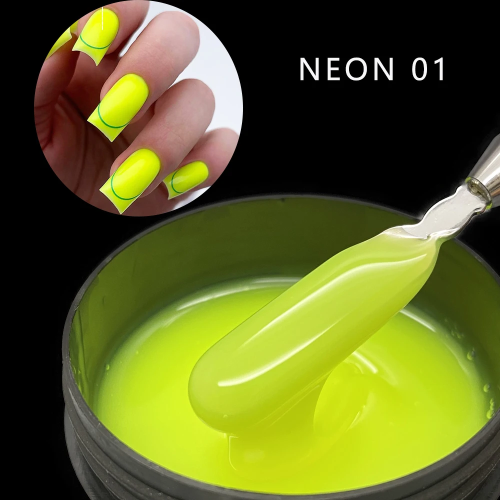 Jillnails 100g Neon Gel Builder Nail for Nails Extensions UV LED Camouflage Hard Gel Polish