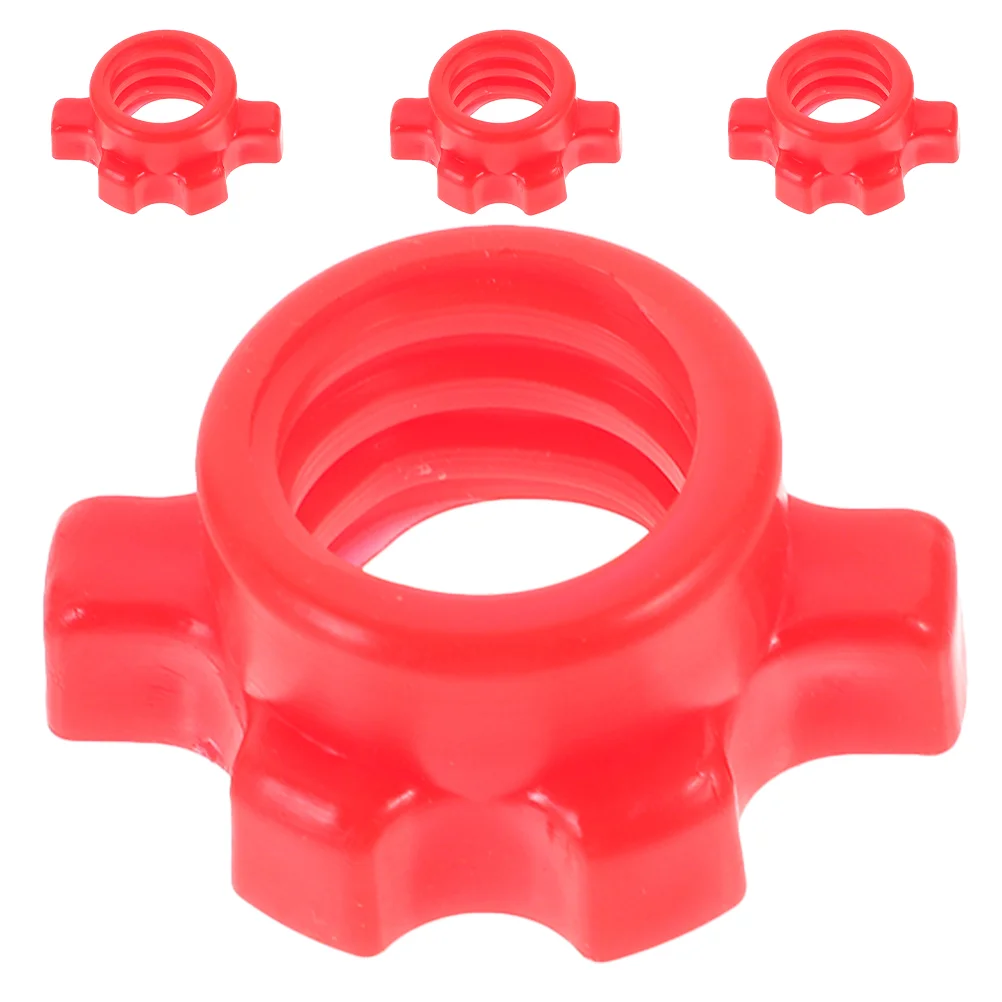 4 Pcs Gym Equipment Nut Accessories Barbell Lock Dumbbell Weight Clamps for Red