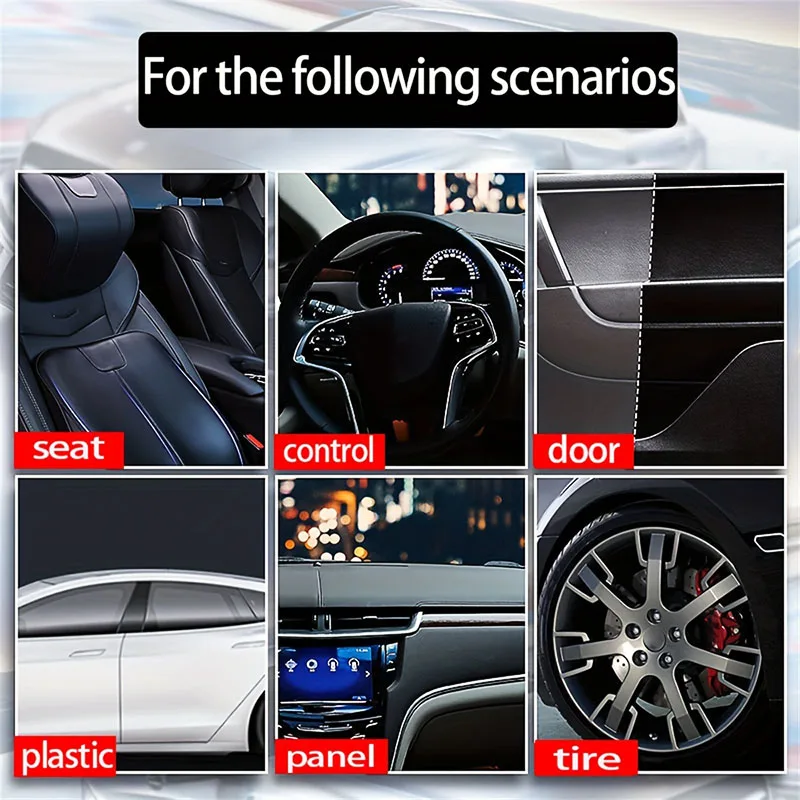 Car Plastic Restorer Gloss Enhancer Crystal Clear Leather & Panel Renewal Wax Coating Agent Back To Black Shine Auto Polish image 5