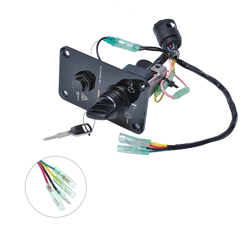 Switch Panel Outboard Single Engine Key Switch Panel Assembly On-Off-Start 704 Control Box for Yamaha Outboard Yacht