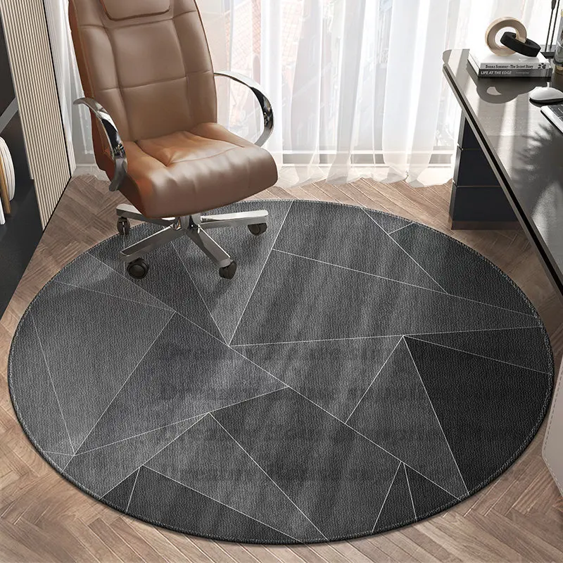 NONE Runde Teppiche Drehstuhl-Bodenmatte Runde Teppiche für Wohnzimmerdekoration Heim-Schlafzimmer-Dekor Teppich Sofa Couchtische Flächenteppich 4