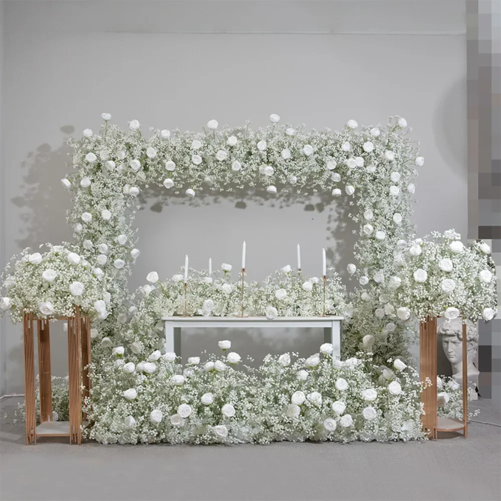 New soft plastic baby flower wedding stage table decoration flower ball arrangement window arch artificial flowers.