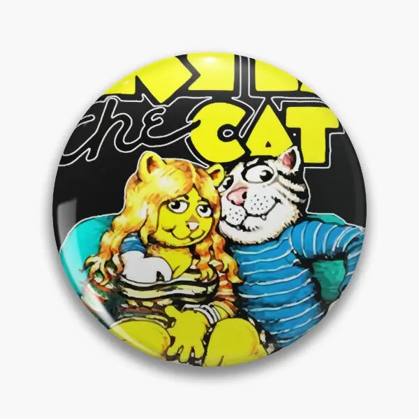 Fritz The Cat  Soft Button Pin Brooch Clothes Hat Gift Collar Badge Lapel Pin Decor Fashion Jewelry Women Cartoon Funny Cute