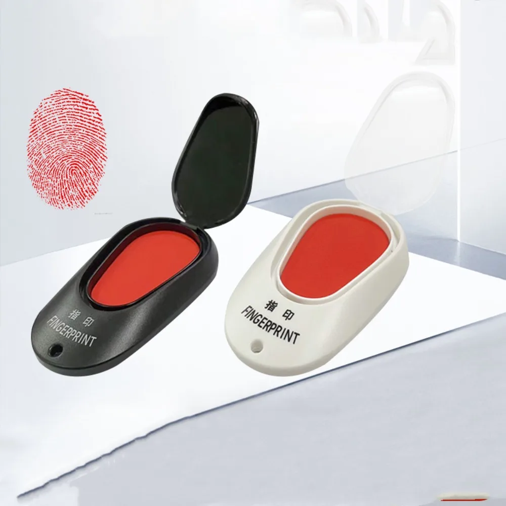 Mini Fingerprint Ink Pad para Notário, Clear Stamping, Quick Dry, Assinatura Inkpad, Anti-Fake Finger Printing