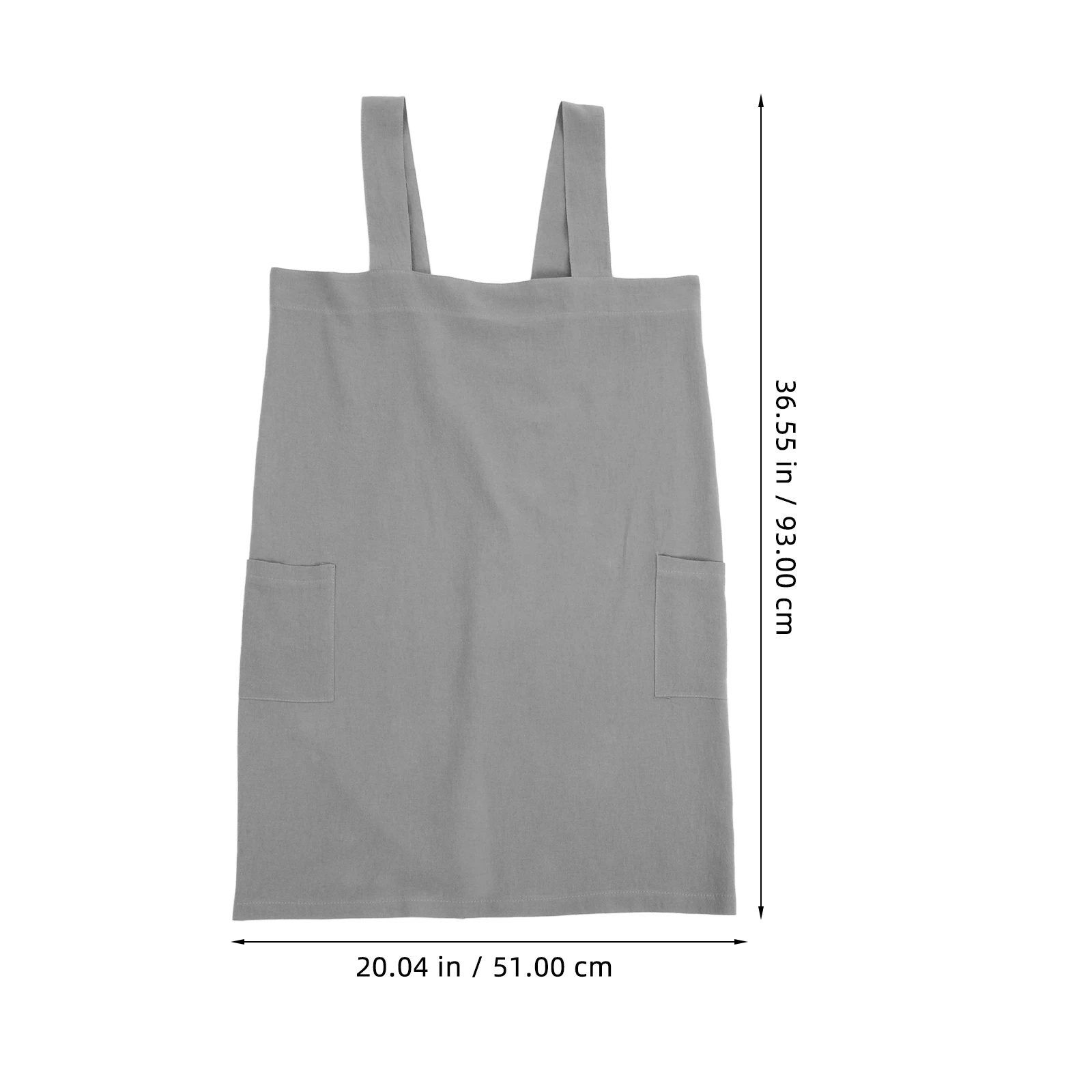 

Comfortable Breathable Cotton Linen Long Dress Style Apron With Pockets For Women Suitable For Multiple Occasions