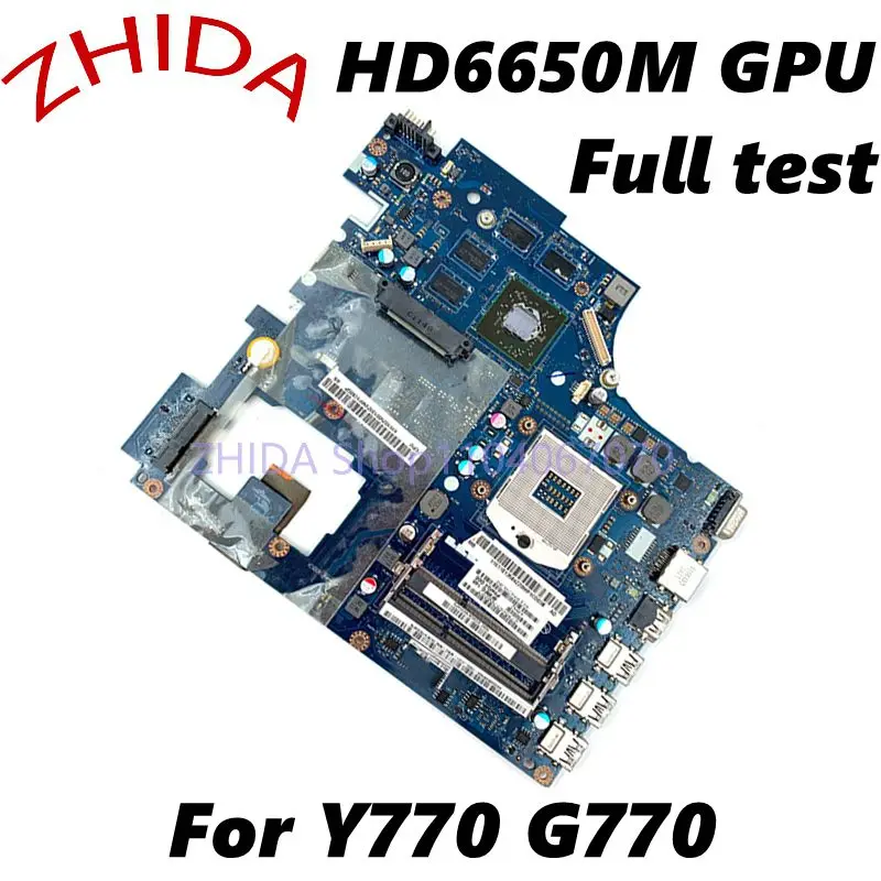 For Lenovo ideapad Y770 G770 17'' Laptop motherboard HD3000 Radeon HD 6650M 1GB DDR3 PIWG4 LA-6758P Mainboard full tested