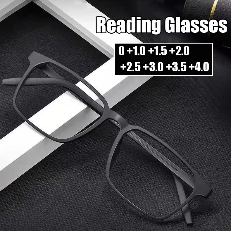 

Titanium Alloy Reading Glasses for Business Men Anti Blue Light Presbyopia Eyewear High Quality Far Sight Eyeglasses Diopter