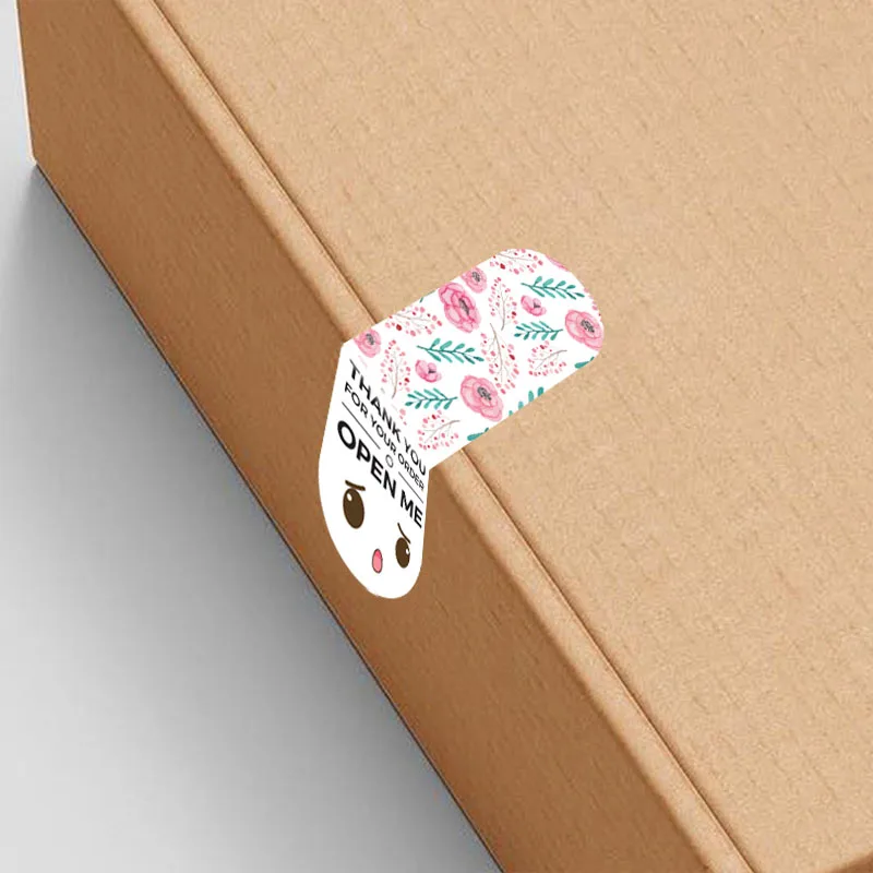 50-100pcs/pack Cute Thank You Stickers 2.5*9cm Sealing Label Scrapbook for Handmade Gift Package Decor Label Stickers Stationery