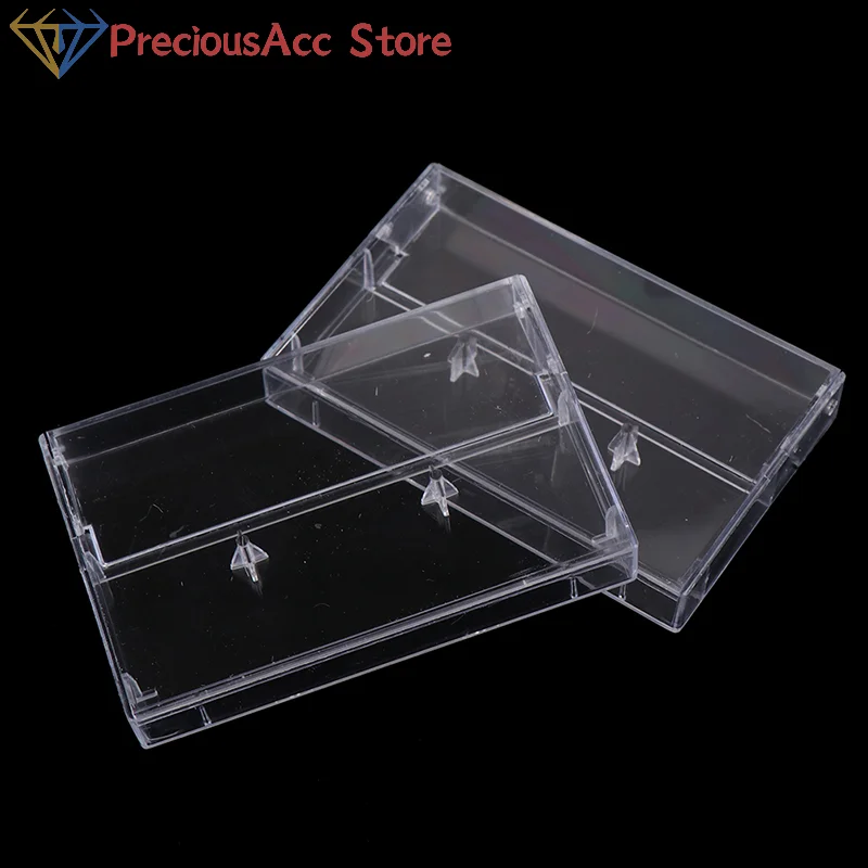 10Pcs Clear Cassette Storage Cases, Dust Resistant Audio Tape Boxes for Blank Media, Compact Organizer for Home Collections