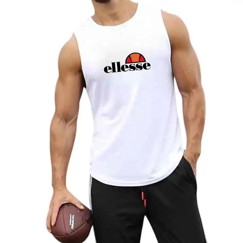 Best Seller Men's Fitness Tank Top Fashion Gym T-shirt Hawaiian Beach Surf Sleeveless Vest Summer Casual Sports Basketball Vest