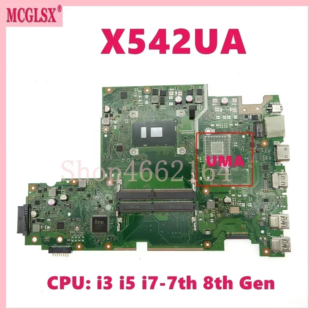 X542UQ/UN i3 i5 i7 CPU Mainboard For ASUS A580U X542UA X542UAR X542UN/UQR X542UPR FL8000U X542UR/URR X542UF X542URV Motherboard