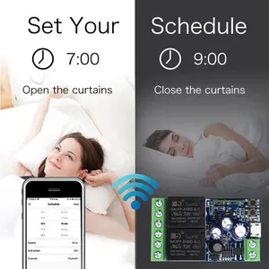 Ewelink-WiFi Smart Switch, DC 12V 24 V 48V Modul, 2 Relais empfangen 10 Hauptverkaufsmodul WiFi Gate - №8