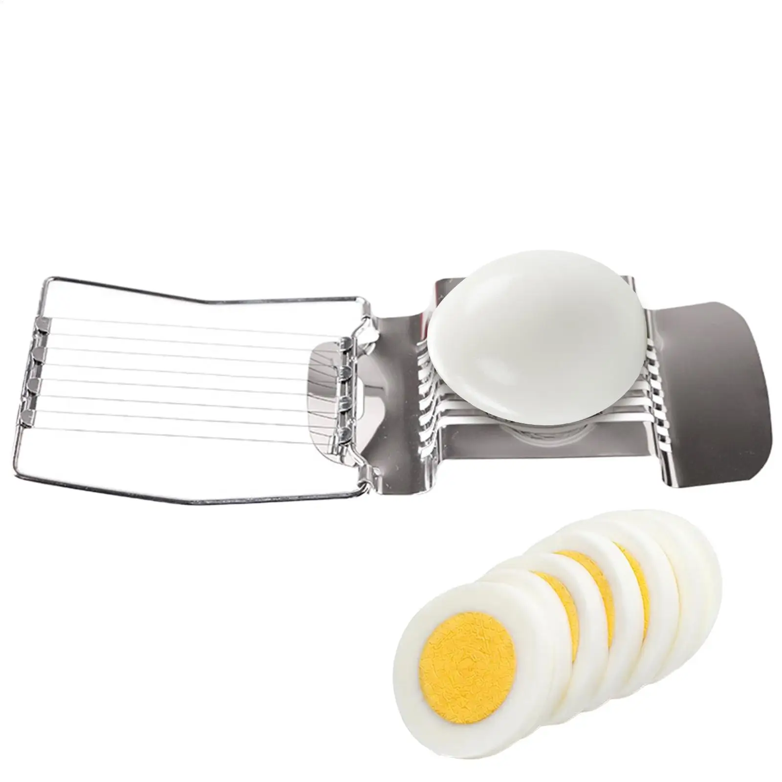 Egg Slicer for Hard Boiled Eggs Stainless Steel Wire Egg Slicer Dicer Cutter Kitchen Strawberry Mushroom Slicer