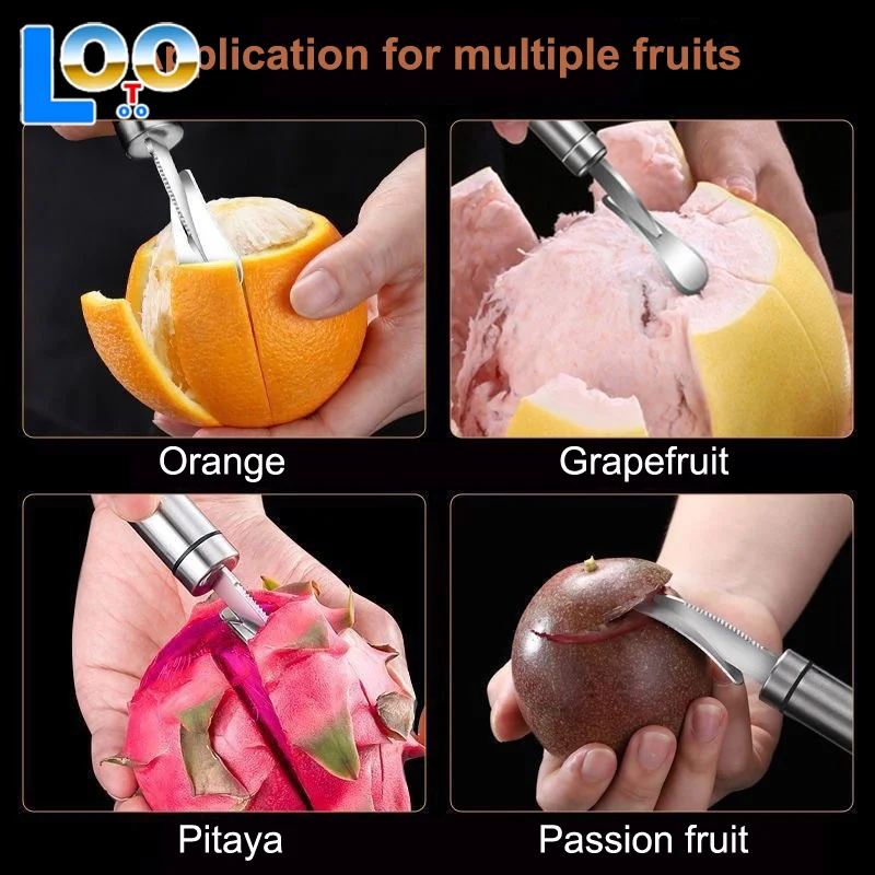 Овощечистка для апельсинов, ручная овощечистка для лимона, практичная открывалка для фруктов, грейпфрутов, резак, кухонные гаджеты, кухонные аксессуары