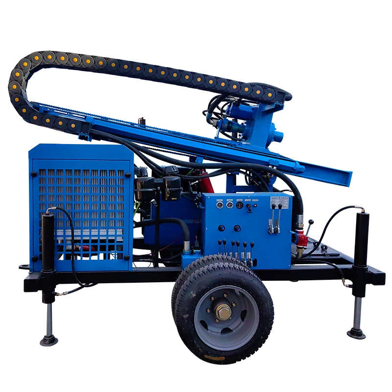 Customized Wheel-Type 300M Deep Diesel Hydraulic Drilling Machine Hot Sale