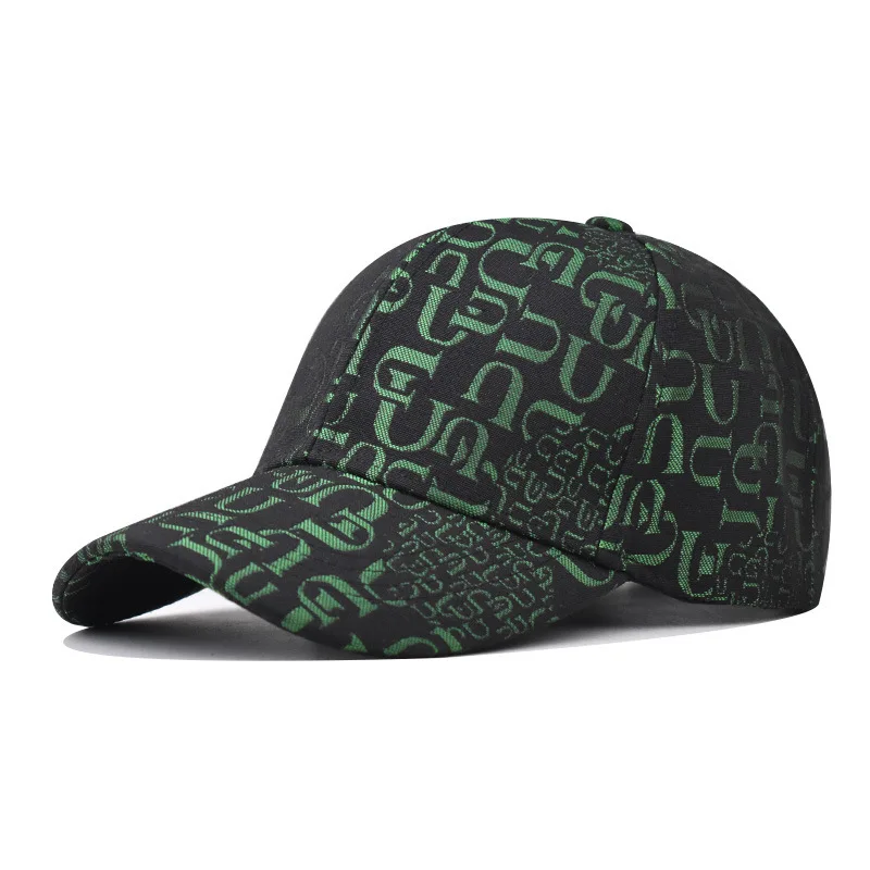 

New Pure Cotton Personalized Full Print Letter Pattern Baseball Cap Outdoor Versatile Fashion Printed Trucker Cap