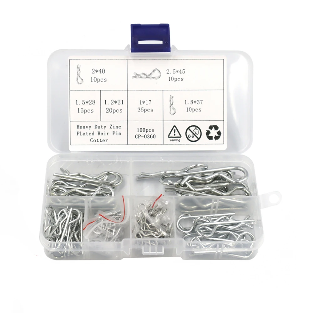 Tractor Pin Clip Home Carbon Steel Components Resistance Cotter Durability Mechanic Performance Tractor Pin Clip
