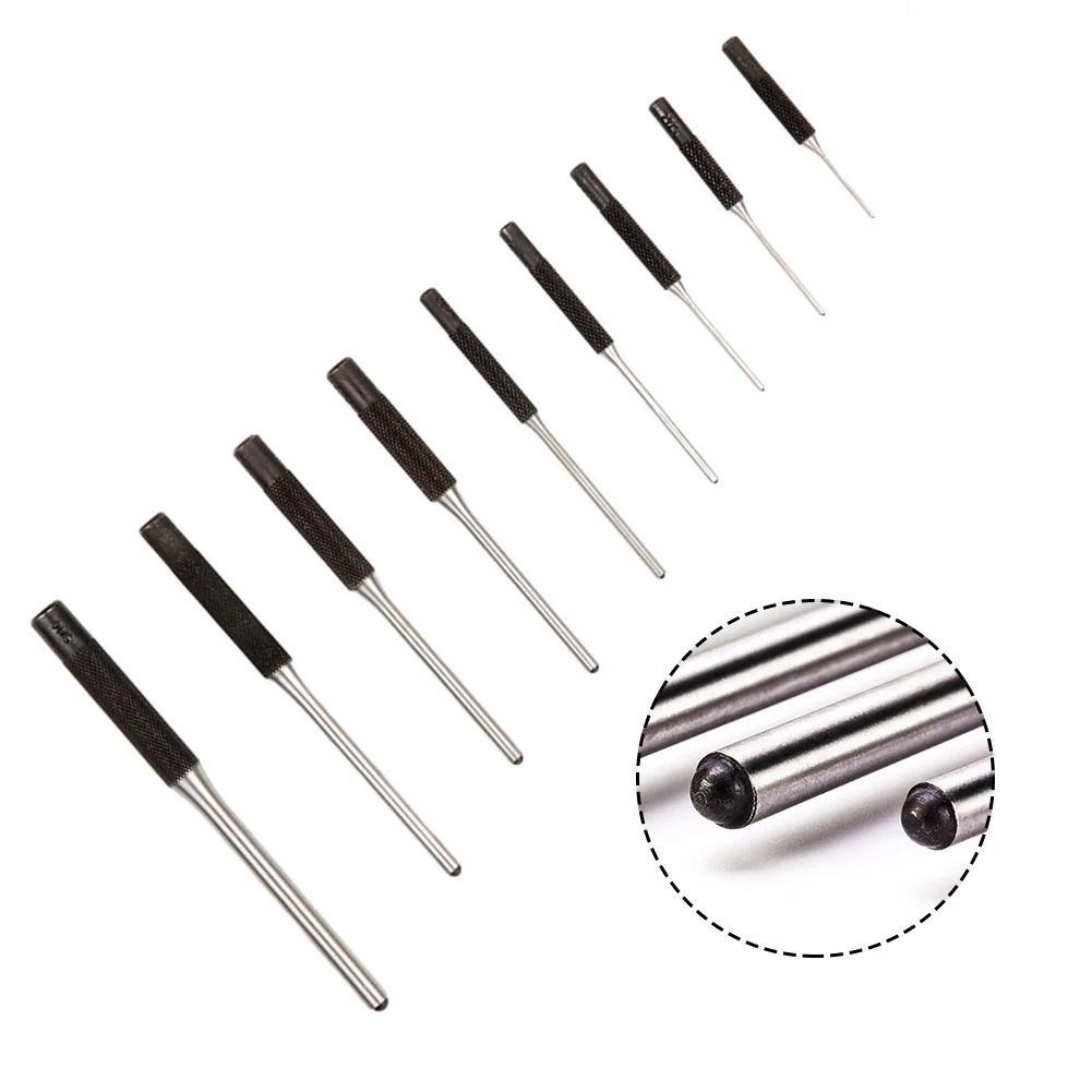 9pcs Roll Pin Punch Set Steel Punches Hand Pin Removing Tool For Carpenters Chrome-vanadium Steel Hand Tools Accessories