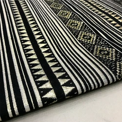Metaaldraad garen geverfd jacquard stof etnische stijl voor kleding jurk jas kussen ontwerper handgemaakte diy naaimateriaal doek