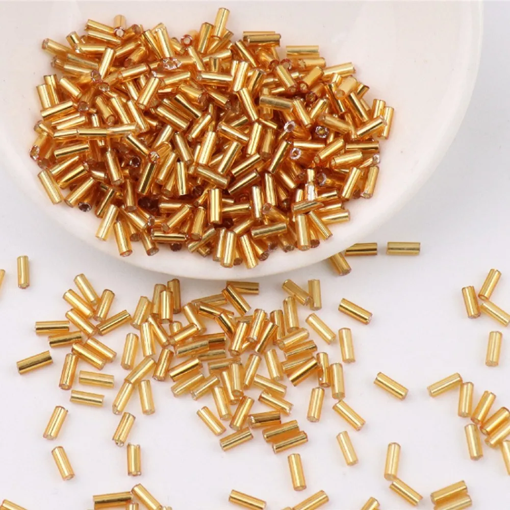 2*2mm 2*4mm 2*6mm silber gefüllte Rohr perlen hand genähte Perlen Reis perlen DIY handgemachtes Armband Zubehör h Rohr Großhandel. – Detail 9
