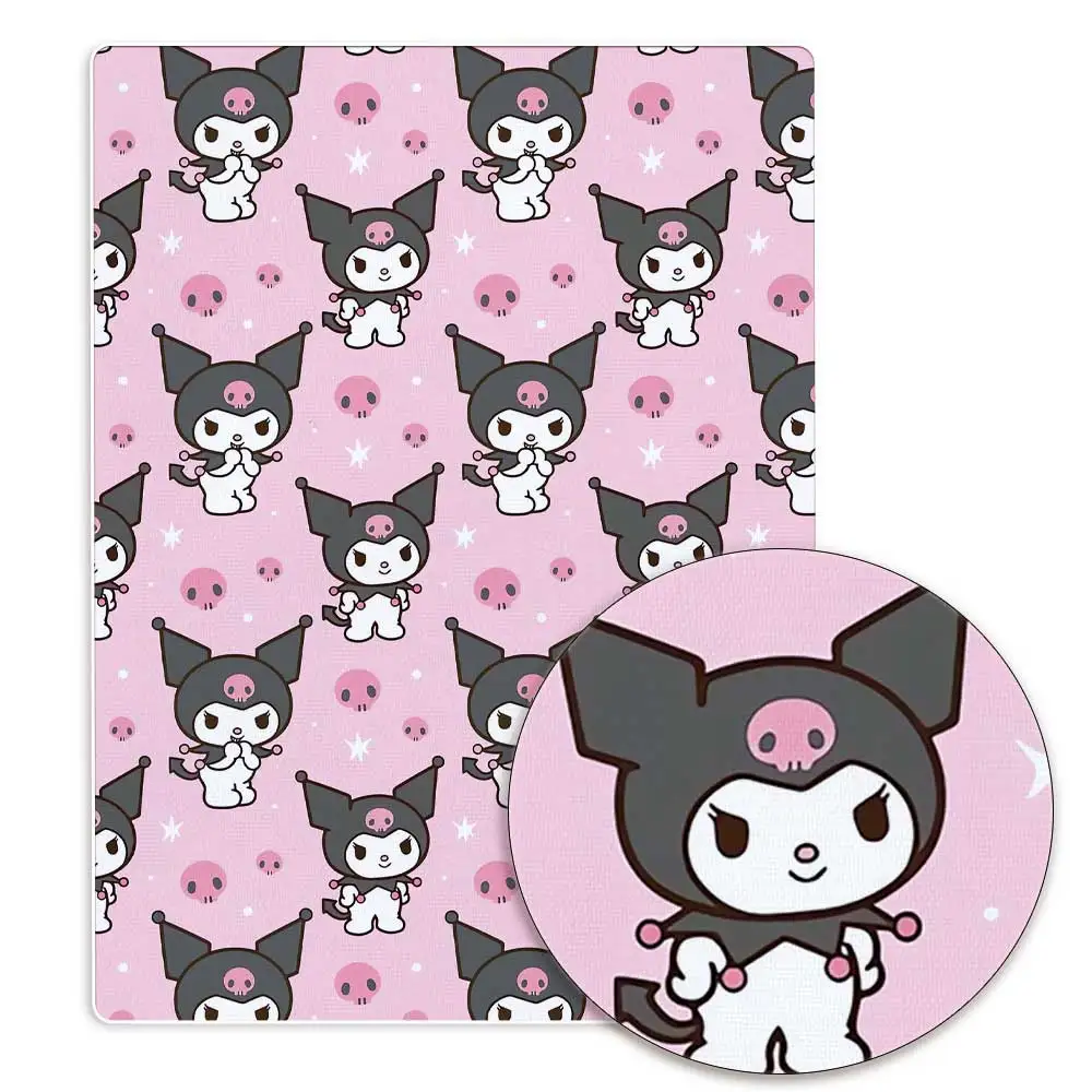 هالو كيتي قماش قطني كرتوني ، نسيج مرقع ، منسوجات منزلية ، خياطة فستان دمية ، ستارة ، بوليستر ، 140 × 50 سم