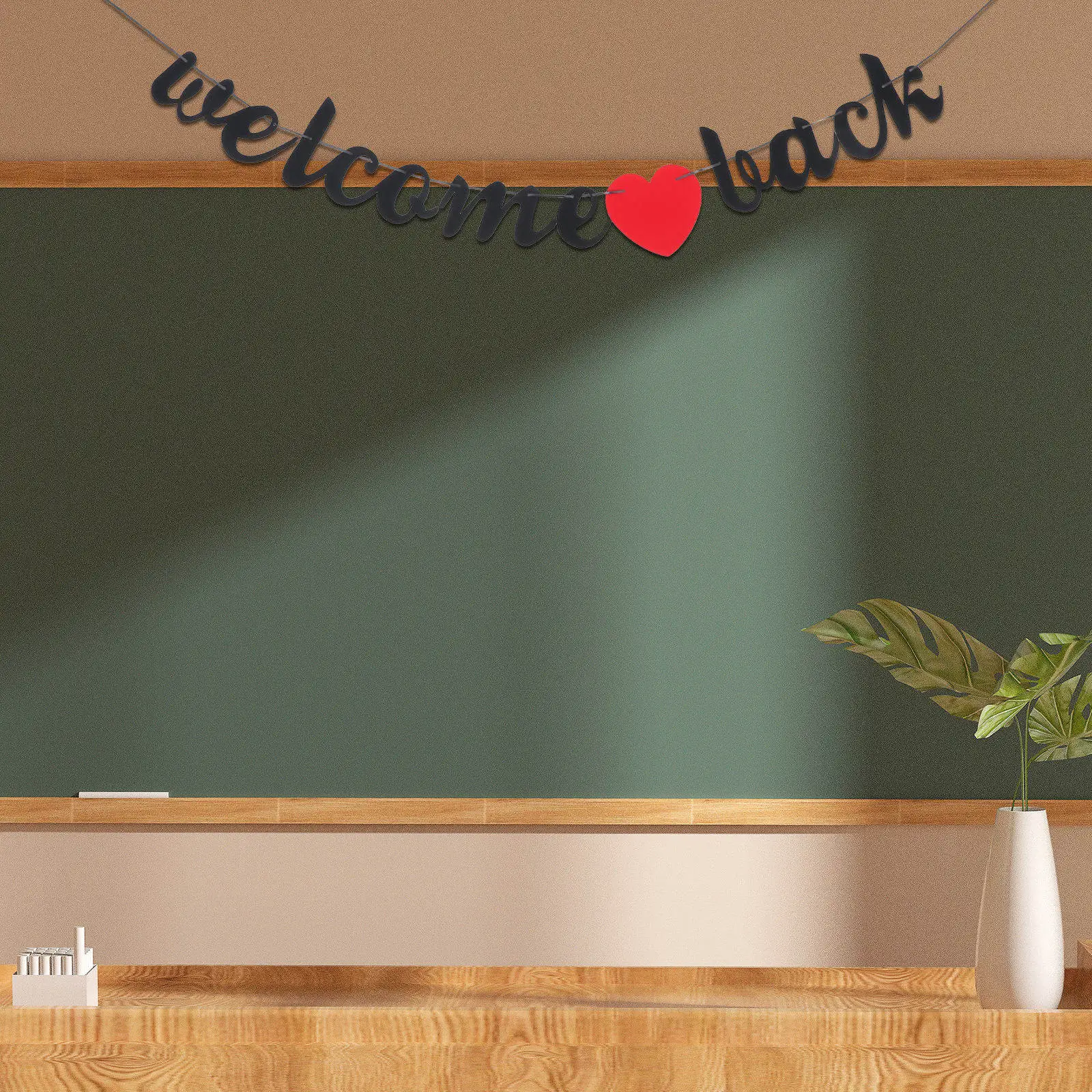 Bannière de bienvenue pour la rentrée scolaire, réutilisable, en carton, décor alphabétique pour porte et mur, pour la première journée d'école et l'apprentissage