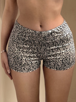 New summer women's fashionable and trendy leopard print casual women's shorts