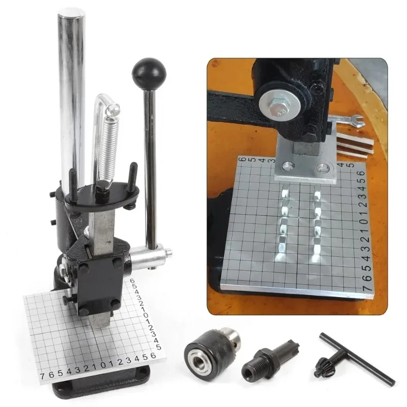 Manual Press Puncher Leather Craft Imprinting Machine Leather Craftsmen Tool for Punching, Pronging, and Stamping Processes