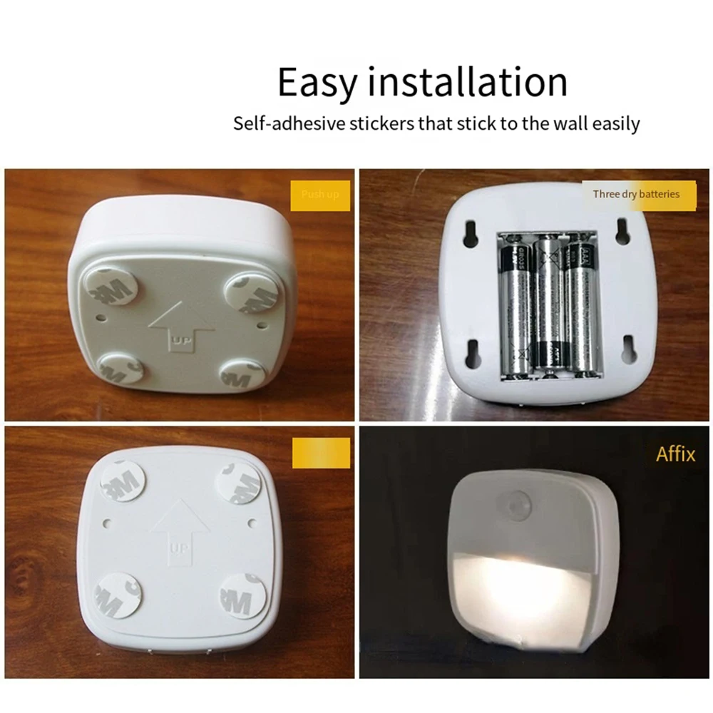 Bateria-Powered Stair Sensor Light com Sensor Humano, Navegação, Seguro e Conveniente Noite