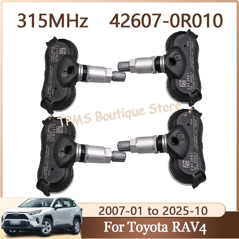 

Car Tire Sensor 42607-0R010 For Toyota RAV4 Highlander 4pcs 315MHz TPMS Tire Pressure Monitor System 426070R010
