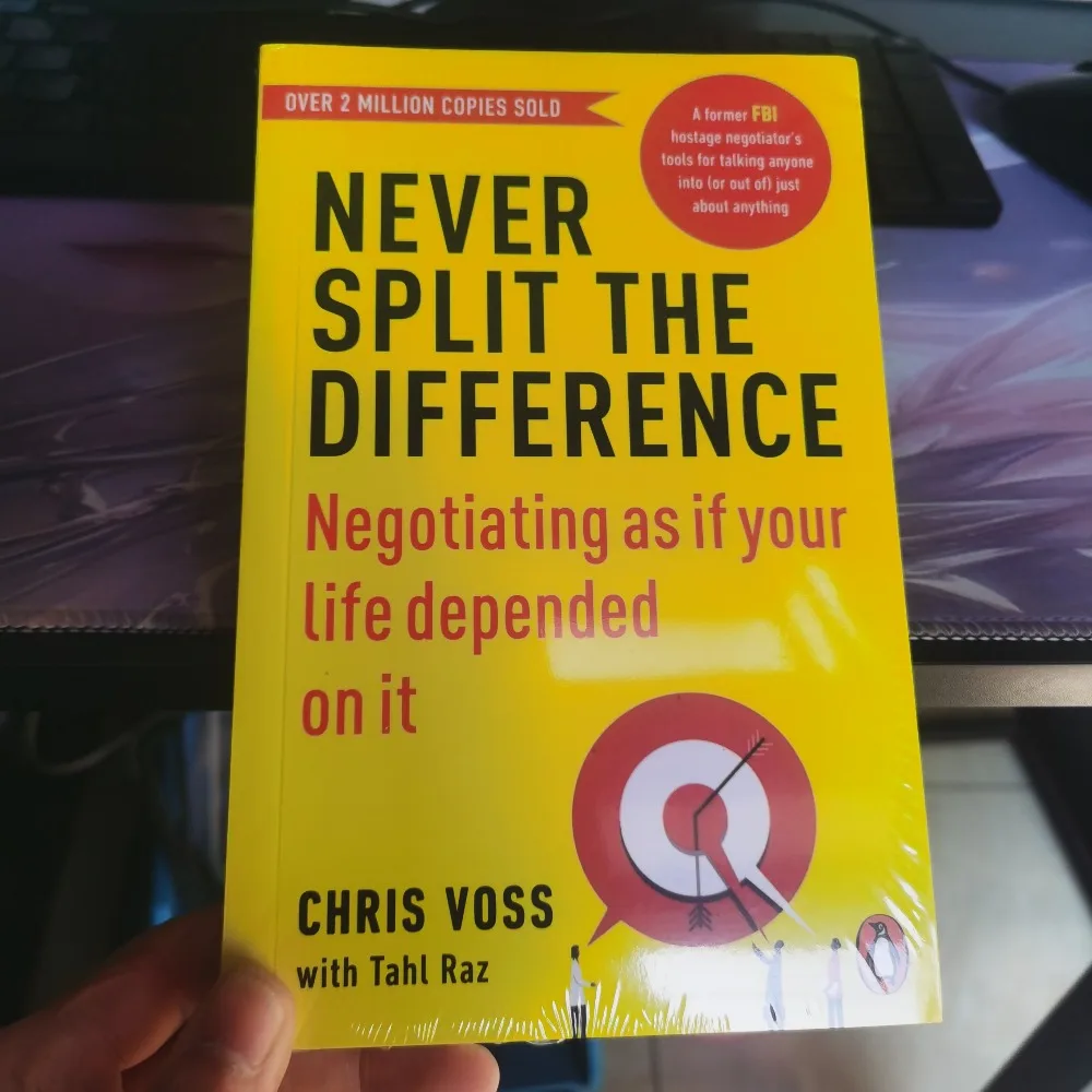 

Never Split The Difference By Chris Voss Books In English for Adults Negotiations Emotional Intelligence