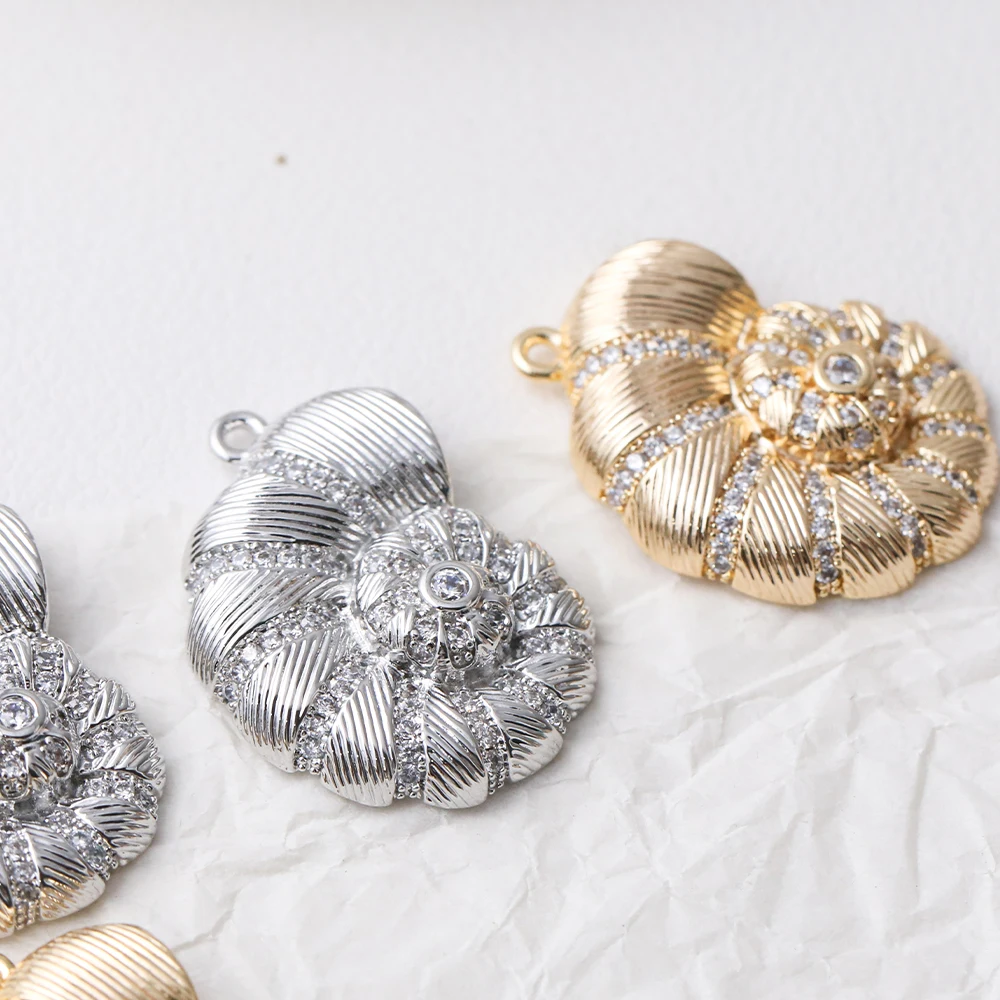 

Cordial Design 10Pcs 18*25MM Jewelry Accessories/DIY Pendant/Hand Made/Genuine Gold Plating/Conch Shape/Copper Charms #194980