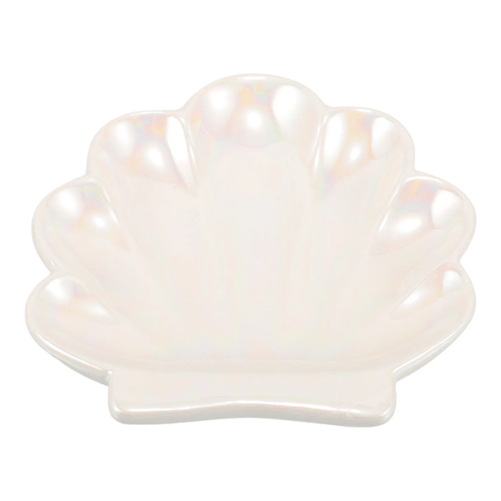 

Винтажная белая керамическая ракушка, блюдо для ювелирных изделий, минималистичный держатель для колец, поднос, декоративный туалетный столик, органайзер для спальни и ванной комнаты