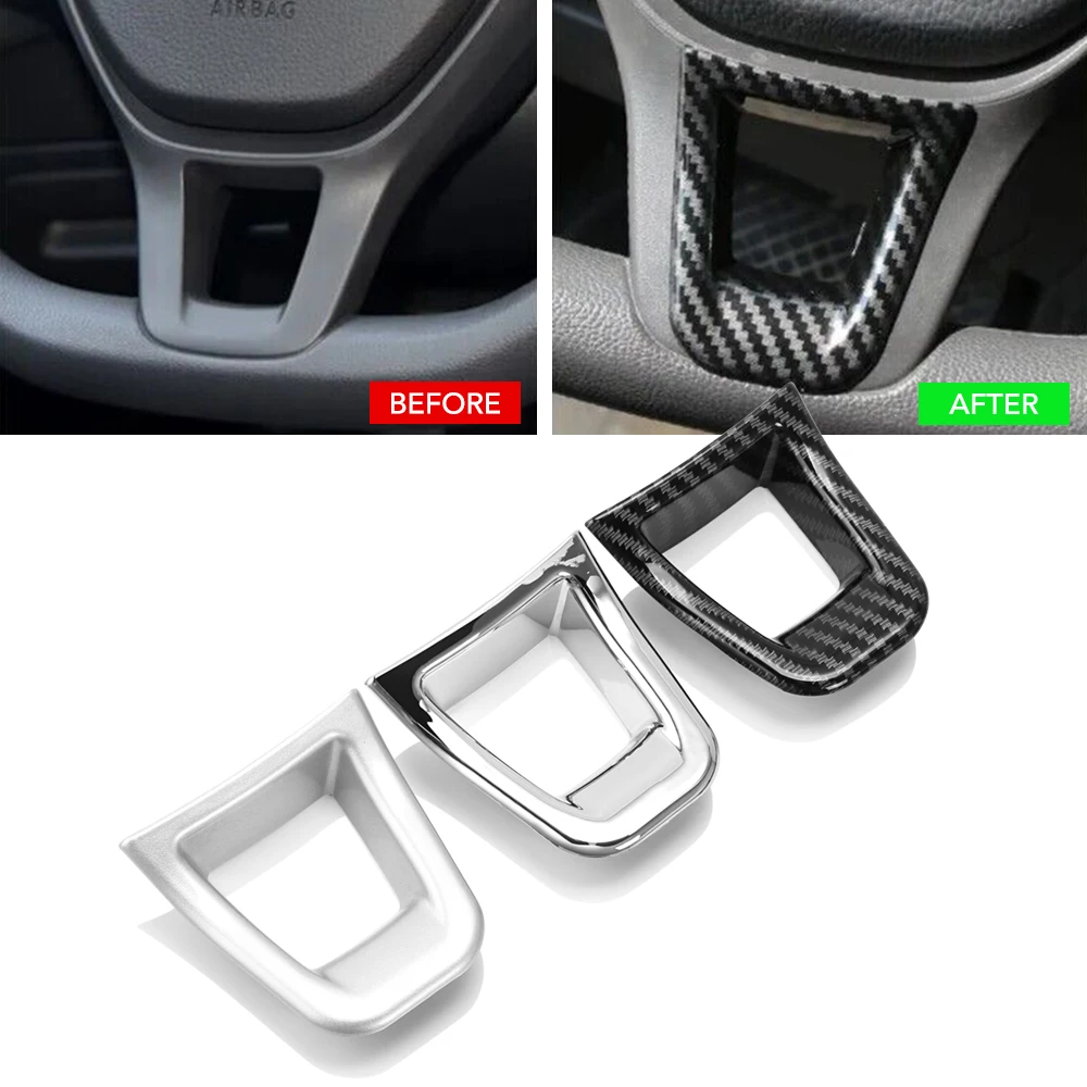 Car Steering Wheel Decoration Cover Trim Sticker for Volkswagen VW Passat B8 Tiguan MK2 Golf 7 7.5 MK7 MK7.5 E-UP Accessories