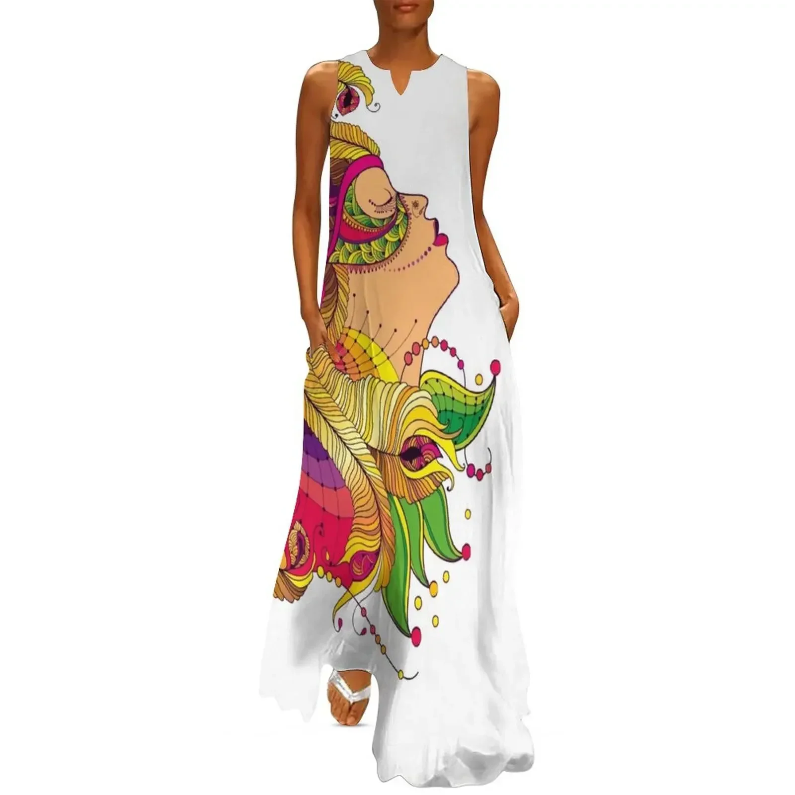 

Mardi Gras girl. Long Dress summer dress for women 2025 long dress women Women long summer