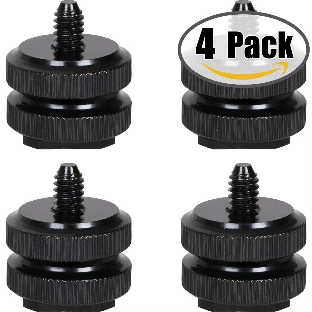 4pcs Camera Hot Shoe Mount to 1/4