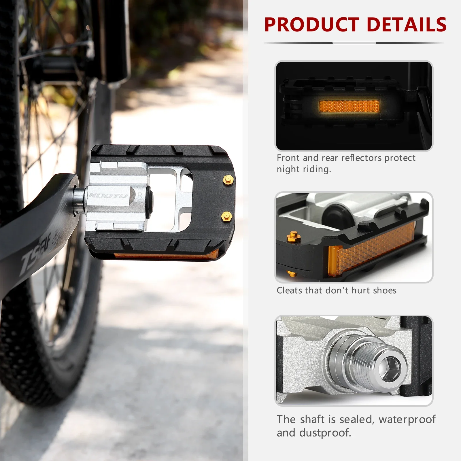 

Folding Bike Pedals Aluminum Alloy Bearing Axle Mountain Road Bicycle Electric Folding Bike Platform Pedal Cycling Accessories